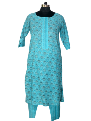 Blue Grey Printed Set – 2403